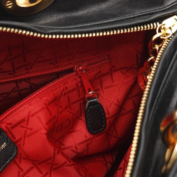 Christian Dior Lady Dior Cannage Handbag Leather Black - Picture 9 of 10